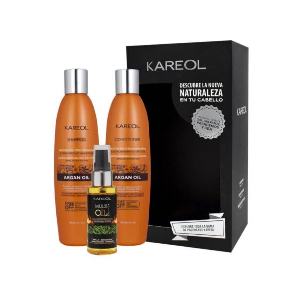 Pack Kareol – Argán Oil – Shamp 300ml + Acond 300ml + Multi Oil 60ml