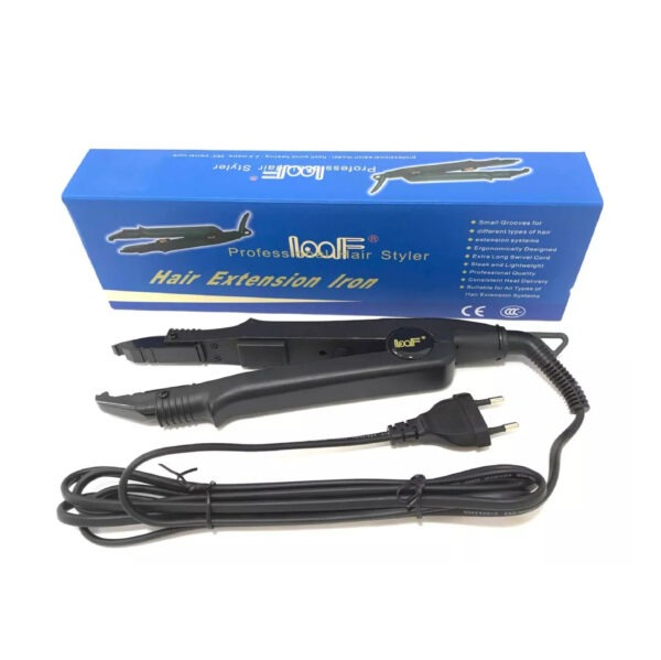 HAUSPROFI Profi Heat-Long Hair Extension Iron for Hair Extension (Black)